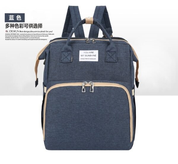Portable Foldable Bed Mommy Bag For Going Out Lightweight And Large Capacity Mother And Baby Bag Backpack - Image 8