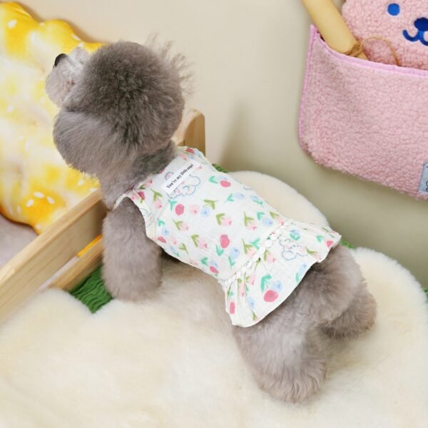 Puppy costume Teddy Schnauzer peach heart gauze skirt - Image 2