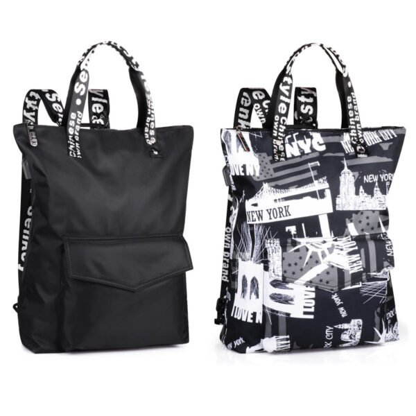 Tote bag college waterproof multi function school bag handbag all match student backpack - Image 4
