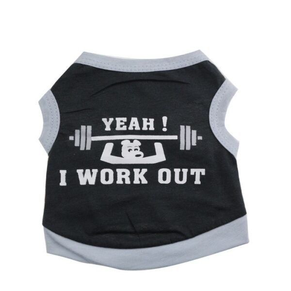 Pet Clothes Dog Clothes Cotton Sweat Weight Lifting Small Dog Pet Vest Spring And Summer - Image 7