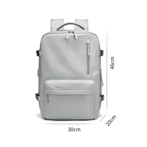 Waterproof 18 Inch Laptop Backpacks School Bags with usb Dily Life Vintage Unisex Leather Student Backpack for Men - Image 9