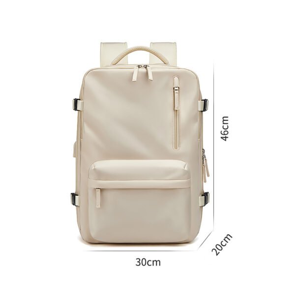 Waterproof 18 Inch Laptop Backpacks School Bags with usb Dily Life Vintage Unisex Leather Student Backpack for Men - Image 7