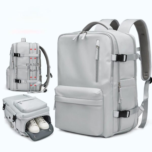 Waterproof 18 Inch Laptop Backpacks School Bags with usb Dily Life Vintage Unisex Leather Student Backpack for Men - Image 2