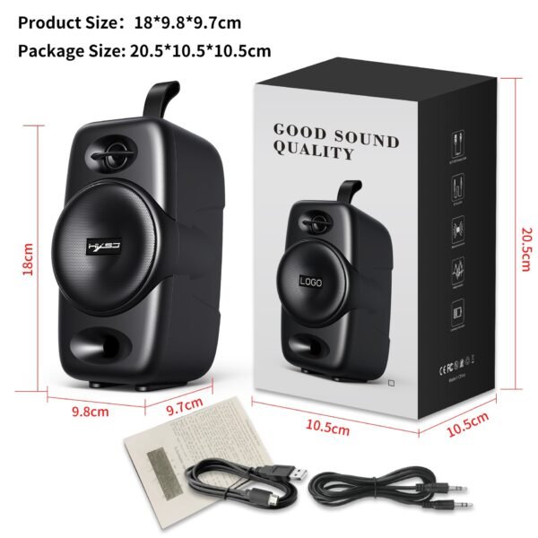 Mobile Bluetooth 5.0 speaker desktop wireless speaker subwoofer built-in 2000mAh speaker supports TWS - Image 3