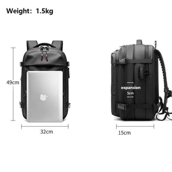 Air Tight Bags Valve Vacuum Compression Backpack system Expandable waterproof bagpack back pack travel laptop bag backpacks - Image 6