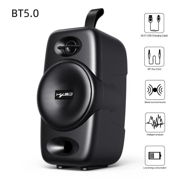Mobile Bluetooth 5.0 speaker desktop wireless speaker subwoofer built-in 2000mAh speaker supports TWS - Image 7