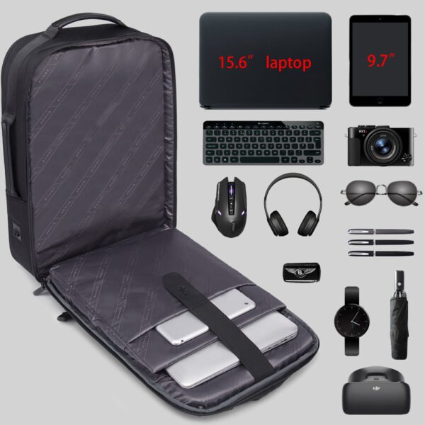BANGE Business Casual Lightweight Backpack Men's Large Capacity Travel Backpack Student Computer School Bag Backpack - Image 6