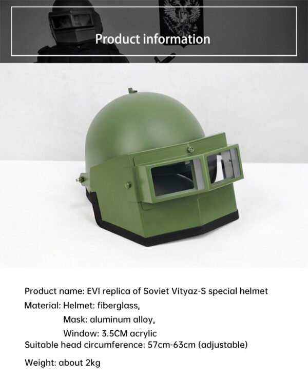 Cold War - era EVI Soviet/Russian Special Forces Vityaz - S Helmet, Class 6 Helmet, featured in *Escape from Tarkov* - Image 16