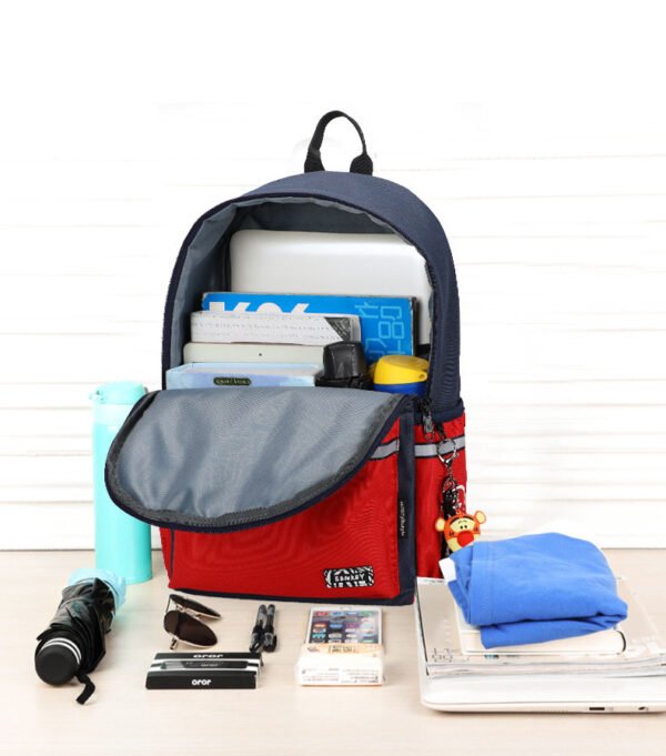 New backpack junior high school student trend backpack silk screen tiger bear cartoon cartoon school bag - Image 2
