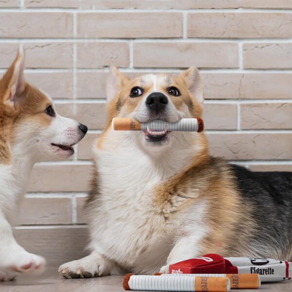 Ciga-rette-like Dog Toy, a Pet Self-entertainment Plush Toy that is Chew-resistant and Helps with Teething - Image 5