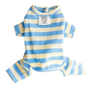 Dog Clothes Spring and Summer Thin Wide Striped Four-legged Home Clothes Bottoming Shirt Small Dog Teddy Pet