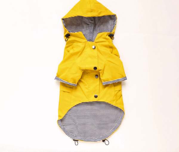 Windproof and rainproof British retro thick dog raincoat dog pet submachine jacket - Image 6