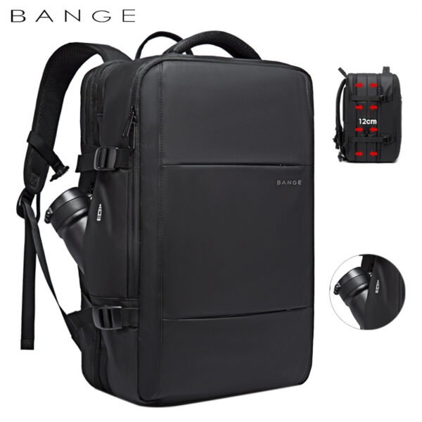 BANGE Backpack Male College Student Computer Backpack Men's Large Capacity Business Travel Waterproof And Expandable Men's Bag - Image 6