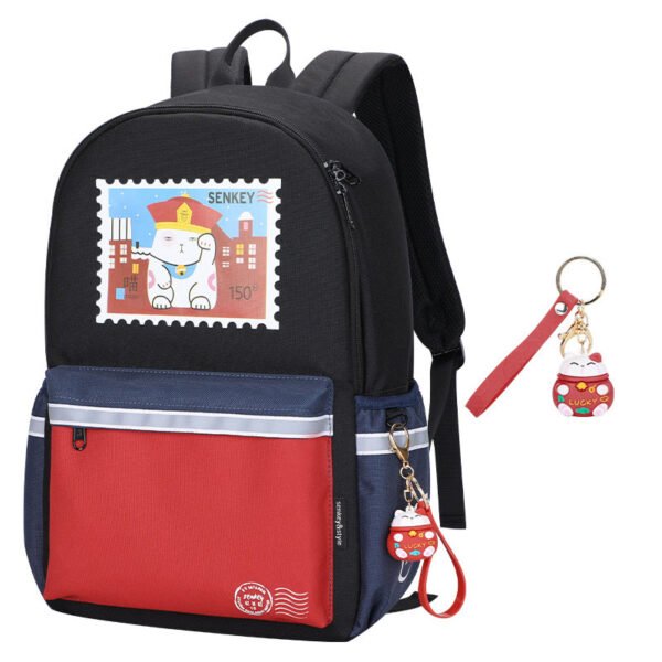 New backpack junior high school student trend backpack silk screen tiger bear cartoon cartoon school bag - Image 5