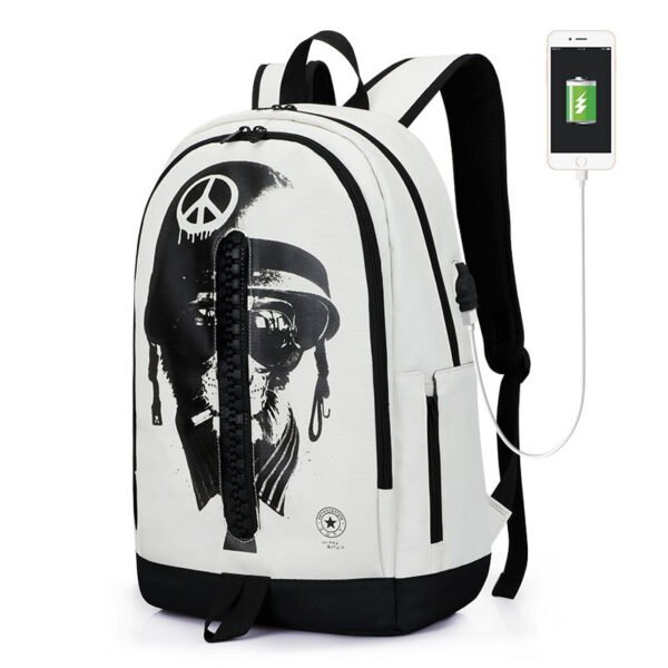 New school season backpack new large zipper Harajuku schoolbag Oxford cloth backpack - Image 5
