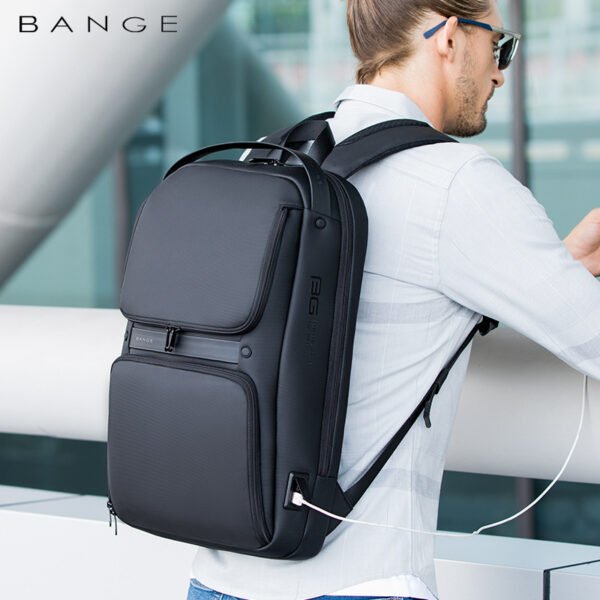 New Backpack Men's Waterproof Backpack Business Function Men's Bag Computer Leisure School Bag Backpack - Image 2