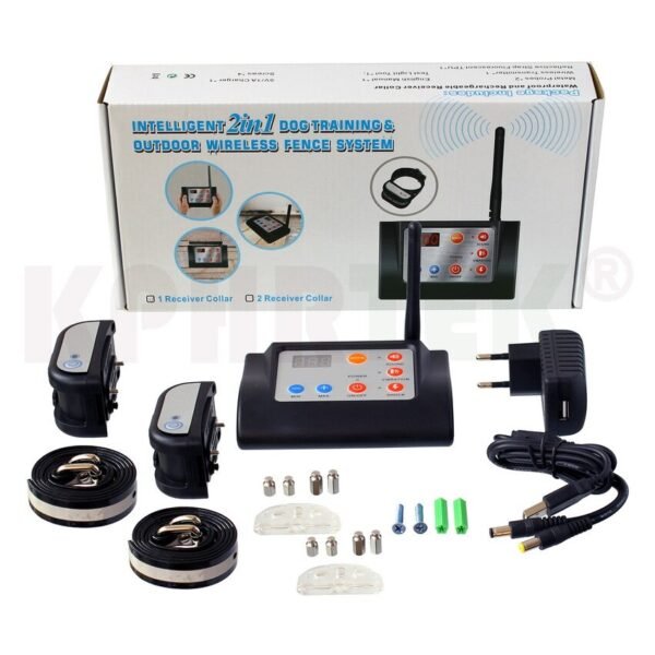 2 in 1   Wireless Electronic Dog Fence System and Dog Training Collar   Beep Shock Vibration Training  for 1/2/3 dogs 6 Sets/lot - Image 8
