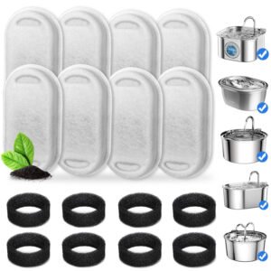 Stainless Steel Pet Water Fountain Track Filter Core and Filter Cotton for Efficient Water Purification PETLIBRO Filter Core