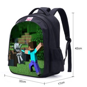 Teenager MineCraft Cartoon Backpack Boy Cartoon School Bags