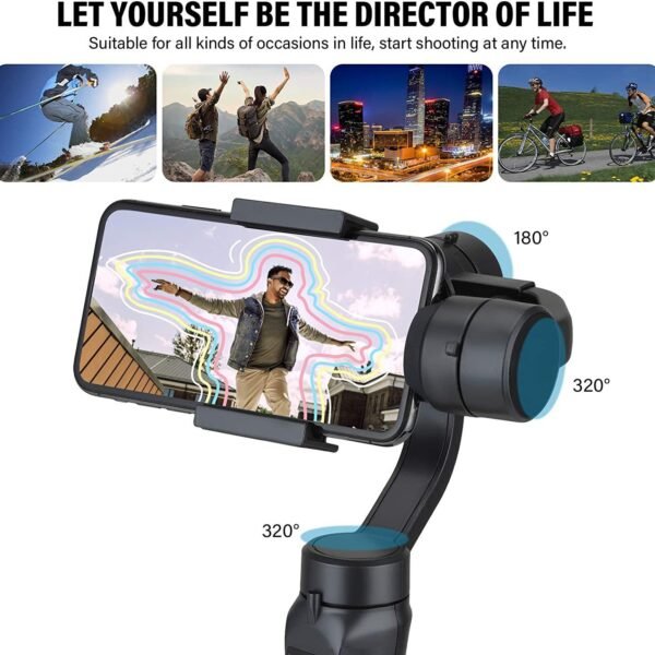 Three-axis handheld gimbal F6 stabilizer mobile phone three-axis stabilizer intelligent anti shake outdoor live streaming stand - Image 4