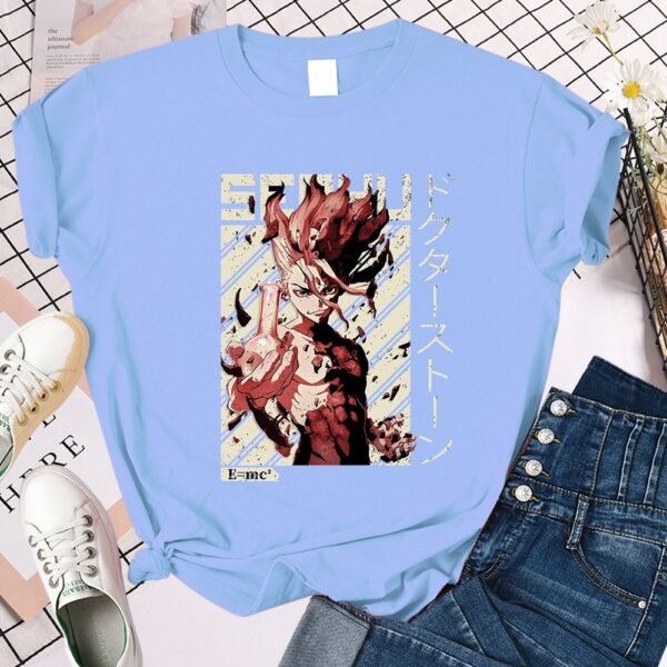 Anime Dr. Stone Loose Short Sleeve T-Shirt - Image 7