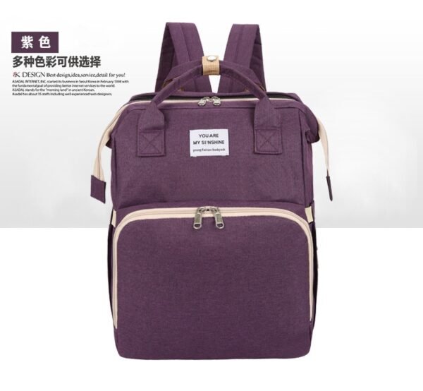 Portable Foldable Bed Mommy Bag For Going Out Lightweight And Large Capacity Mother And Baby Bag Backpack - Image 10