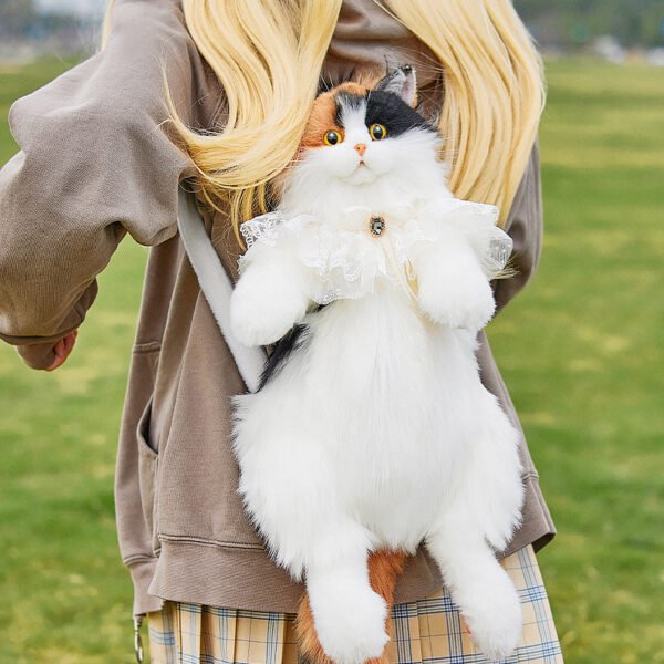 Unique Calico Cat Backpack, Doubles as a Plush Toy and Functional Bag - Image 5