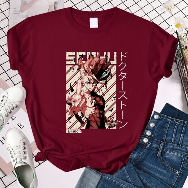 Anime Dr. Stone Loose Short Sleeve T-Shirt - Image 3