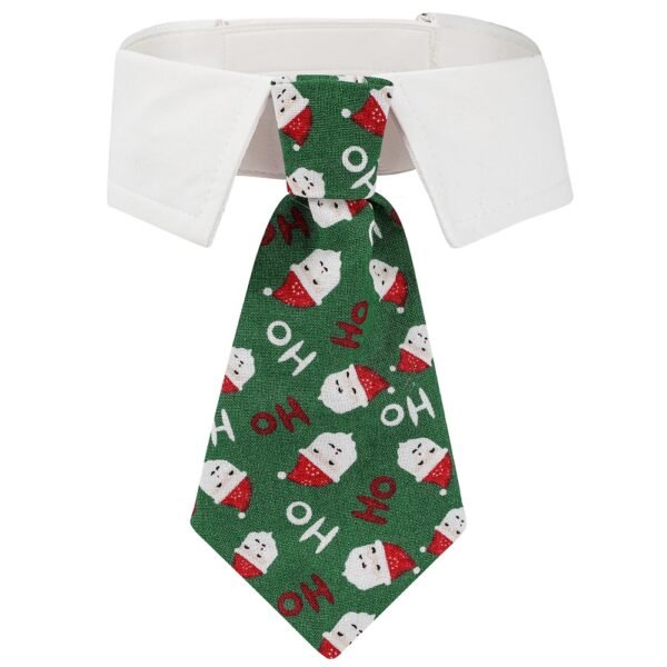 New British style handsome Christmas dog collar Christmas pet tie - Image 4