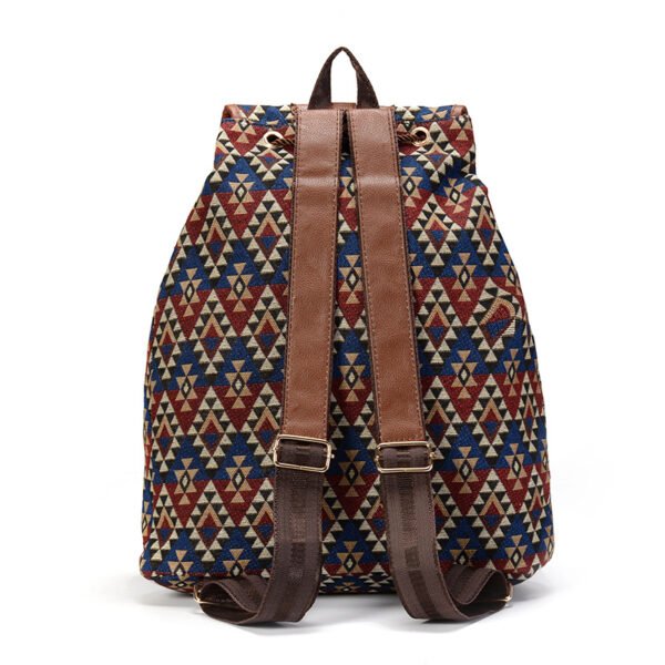 Sansarya New Hollow Out PU Leather Bohemian Vintage Women Backpack Teenage Gilrs School Female Ladies Drawstring Bag Rucksack - Image 4