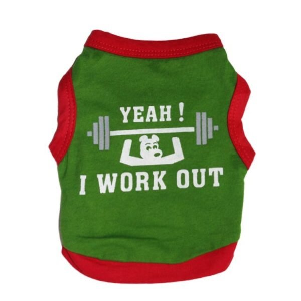 Pet Clothes Dog Clothes Cotton Sweat Weight Lifting Small Dog Pet Vest Spring And Summer - Image 6