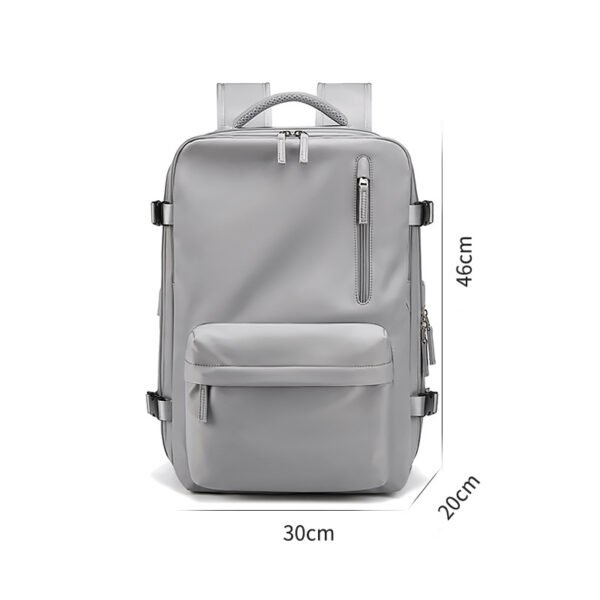 Waterproof 18 Inch Laptop Backpacks School Bags with usb Dily Life Vintage Unisex Leather Student Backpack for Men - Image 5