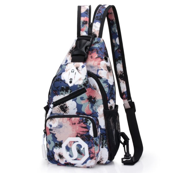 Shoulder bag dual-purpose crossbody bag USB chest bag girls Oxford cloth bag fashion trend messenger bag - Image 8