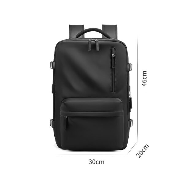 Waterproof 18 Inch Laptop Backpacks School Bags with usb Dily Life Vintage Unisex Leather Student Backpack for Men - Image 8