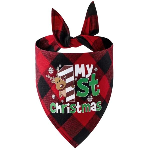 Christmas Day Border Protection Pet Small, Medium, and Large Dogs, Dogs, Cats, Teddy Triangular Towels, Water Jars - Image 13