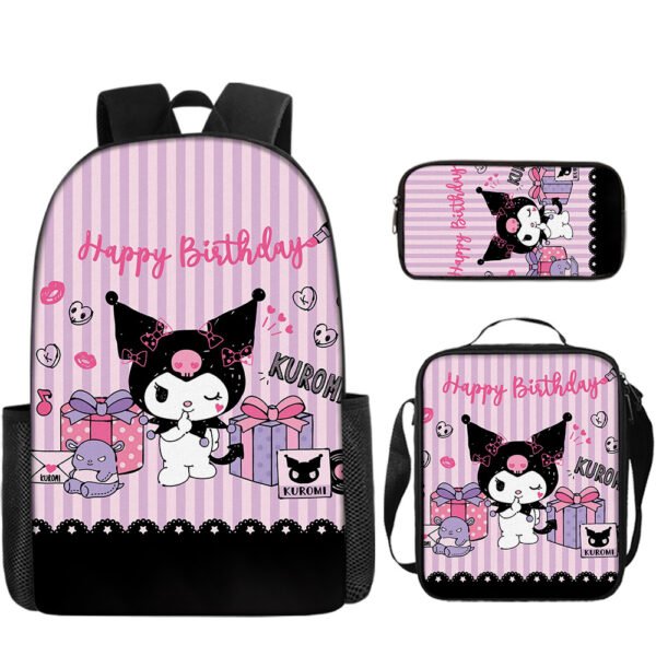 New Cartoon School Bag Printing Custom Bookbag High Quality Backpack Pencil Cases Kids Bags For Girls - Image 4
