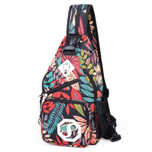 Shoulder bag dual-purpose crossbody bag USB chest bag girls Oxford cloth bag fashion trend messenger bag - Image 6