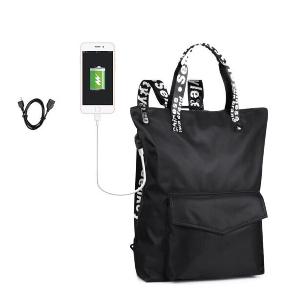 Tote bag college waterproof multi function school bag handbag all match student backpack - Image 3