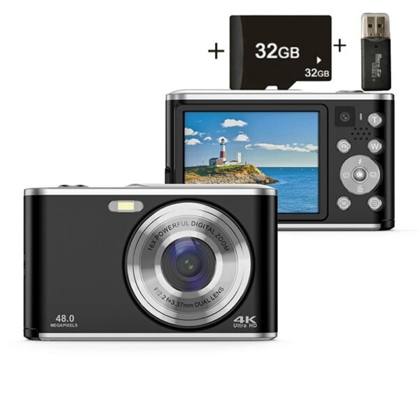 DC306 digital high-definition camera front and rear dual camera autofocus entry-level student card machine - Image 3