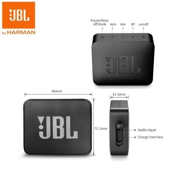JBL Go 2 Mini Portable Wireless IPX7 Waterproof Bluetooth Speaker with Subwoofer Bass Effect - Image 5
