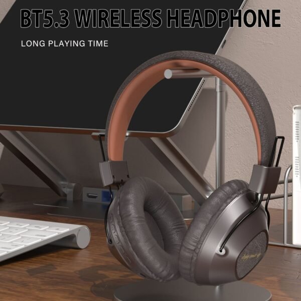 AKZ-17 American retro internet celebrity wireless head mounted Bluetooth earphones with battery display - Image 3