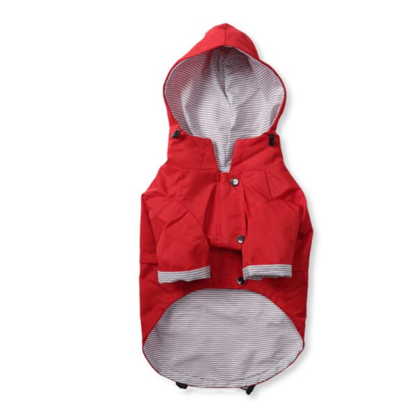 Windproof and rainproof British retro thick dog raincoat dog pet submachine jacket - Image 8