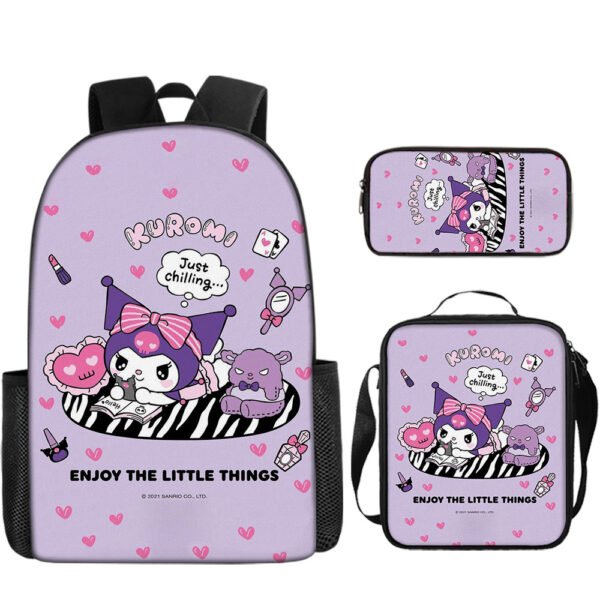 New Cartoon School Bag Printing Custom Bookbag High Quality Backpack Pencil Cases Kids Bags For Girls - Image 3
