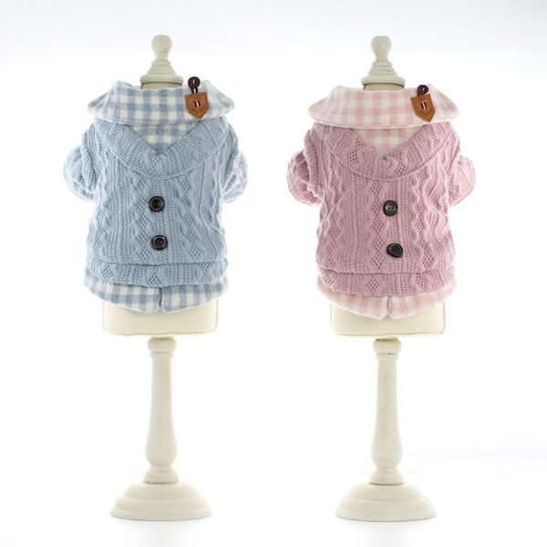 Dog clothes, pet clothes, winter lollipop dog clothes, cat clothes, compared to bear clothes, woolen plaid pet clothes - Image 6
