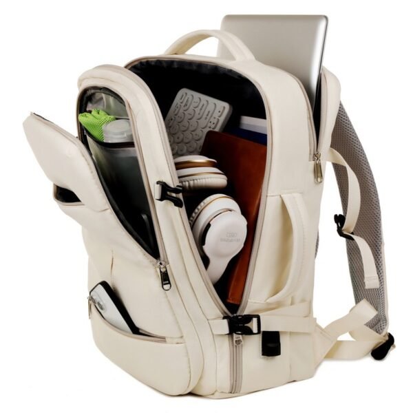 Large Capacity Backpack For Women Men Multiple Pockets And Zippers Versatile Computer Bags Business Travel Backpack - Image 4