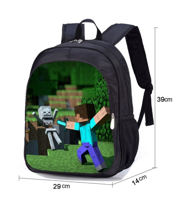 Teenager MineCraft Cartoon Backpack Boy Cartoon School Bags - Image 3