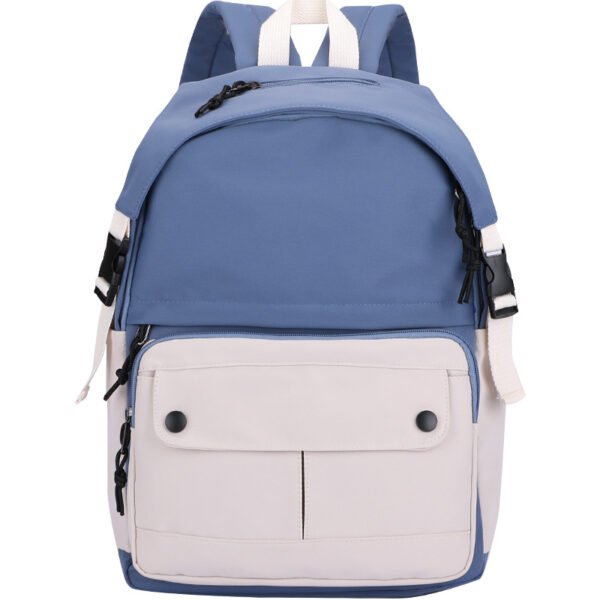 New ins style backpack canvas high school student schoolbag small fresh contrast color junior high school student backpack - Image 6