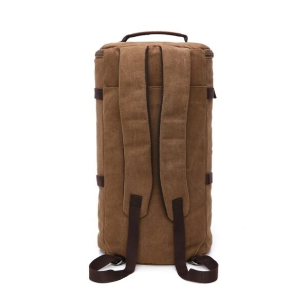 Men Travel Backpack Male Canvas Luggage Duffel Cylinder Bag Mountaineering Hiking Backpack For Men - Image 7