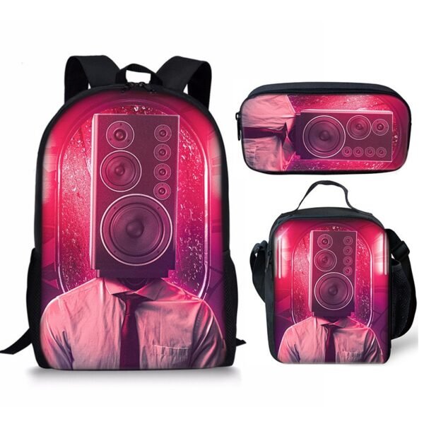 New 3PC-SET Skibidi Toilet Man Backpack Custom Game Peripheral Schoolbags For Primary Secondary School Teenage - Image 33