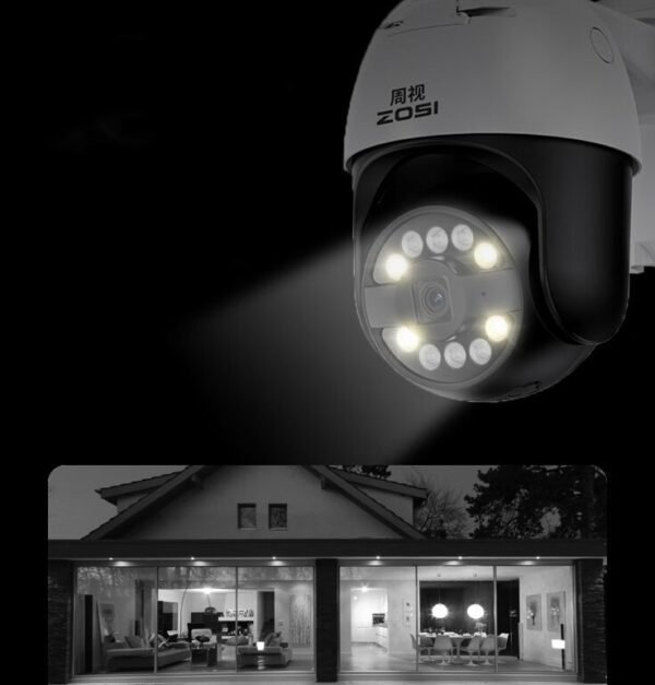 Outdoor panoramic 4K high-definition camera monitoring home network security outdoor waterproof monitor 360 night vision - Image 5